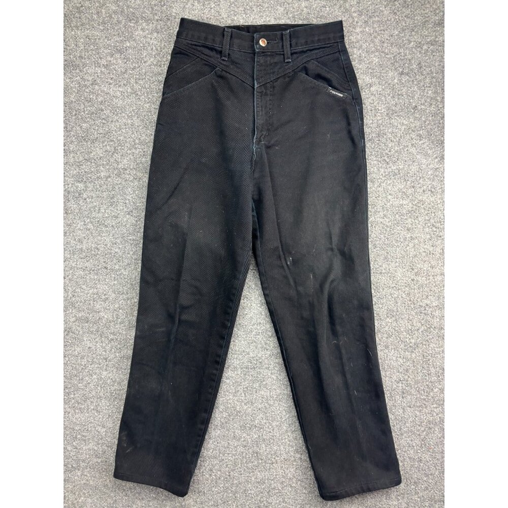 Vintage Rockies Western Jeans Women's 29/9 Black Denim High Rise‎ USA Cowgirl